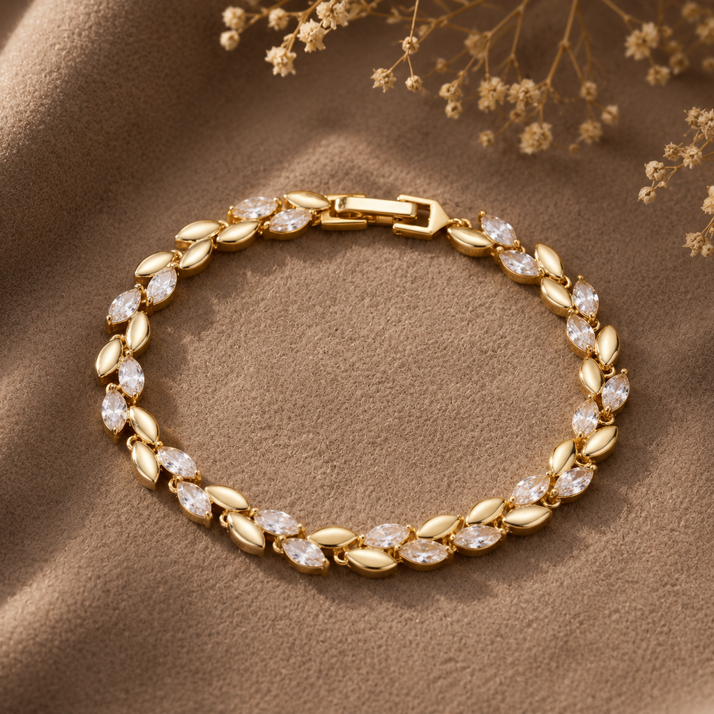 Leaf Crystal Bracelet