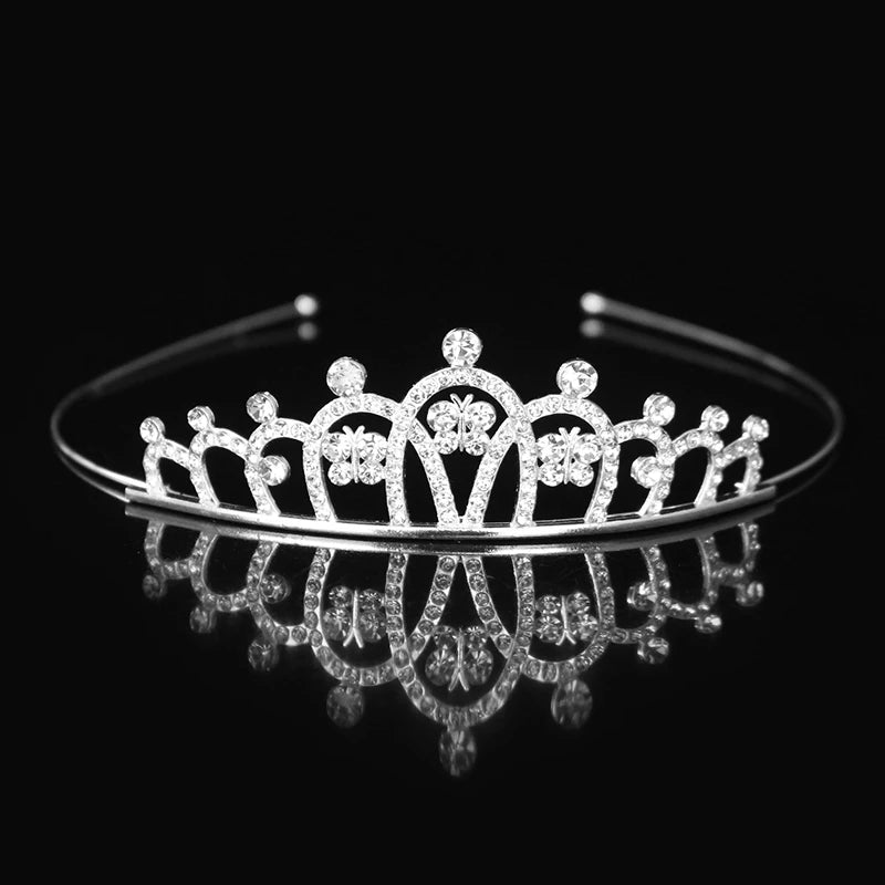 Beautiful Cute Kid Princess Tiaras and Crowns Crystal Headband Bridal Crown Wedding Party Hair Accessories Girls Fashion Jewelry