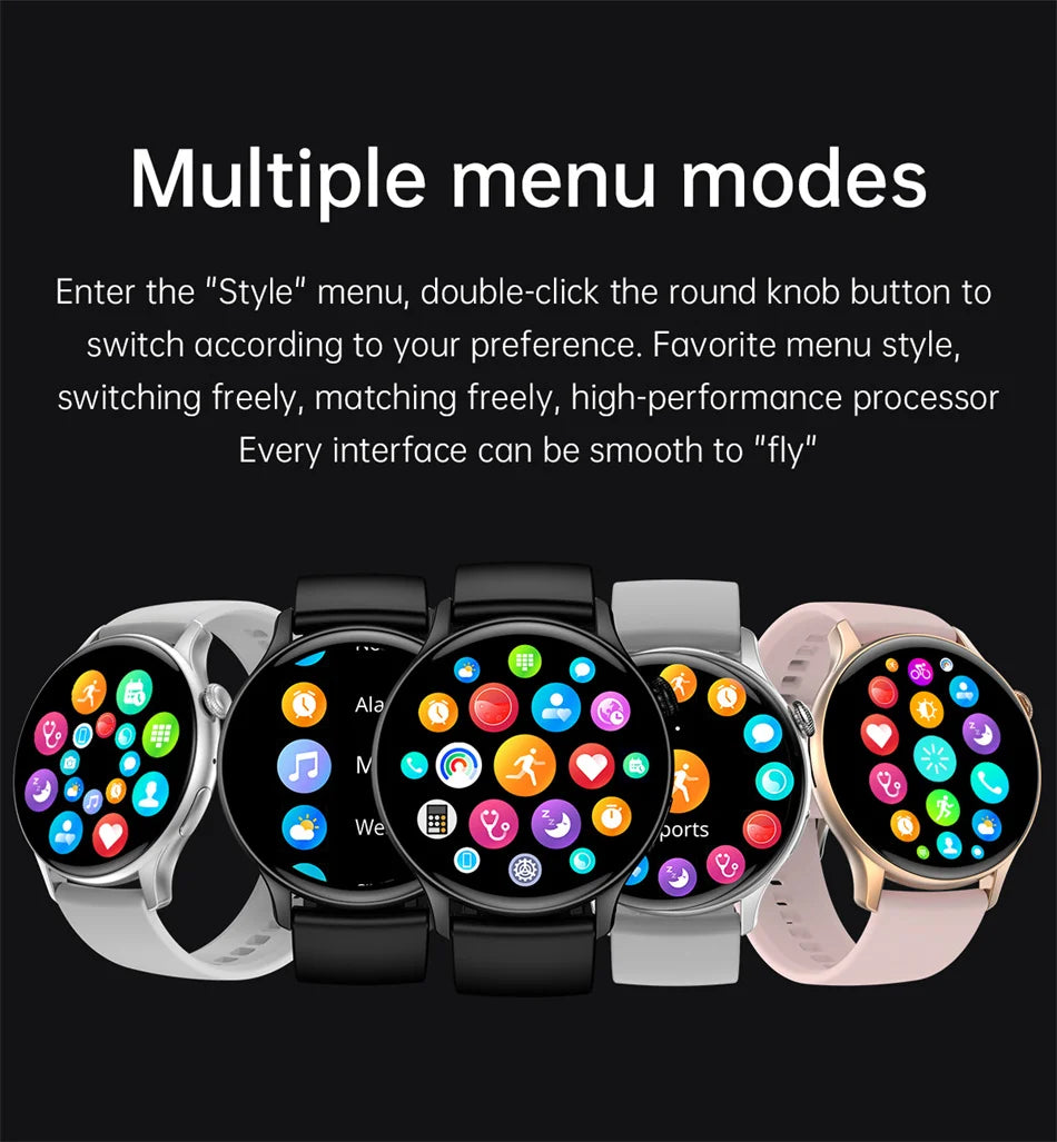 2024 True AMOLED Smart Watch Ladies Screen Always