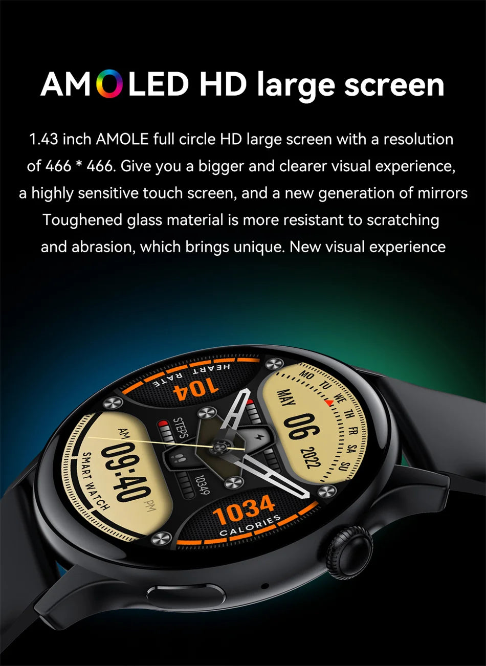 2024 True AMOLED Smart Watch Ladies Screen Always