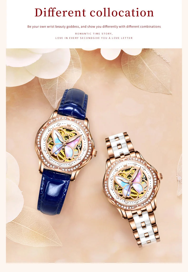 Top Brand Original Watches Diamond Waterproof Ladies Hand Clock