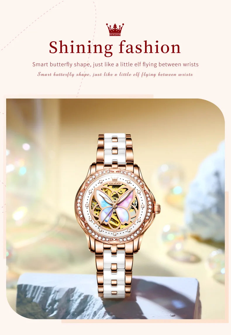 Top Brand Original Watches Diamond Waterproof Ladies Hand Clock