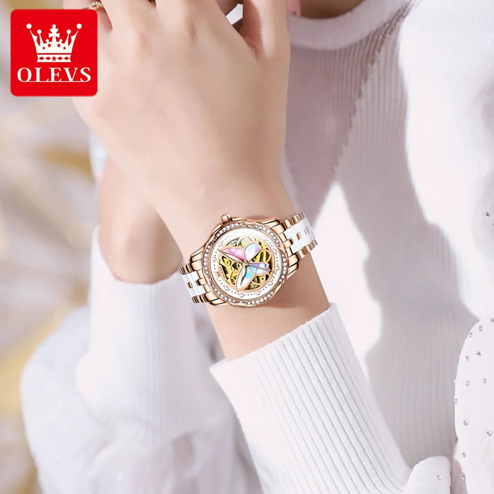 Top Brand Original Watches Diamond Waterproof Ladies Hand Clock