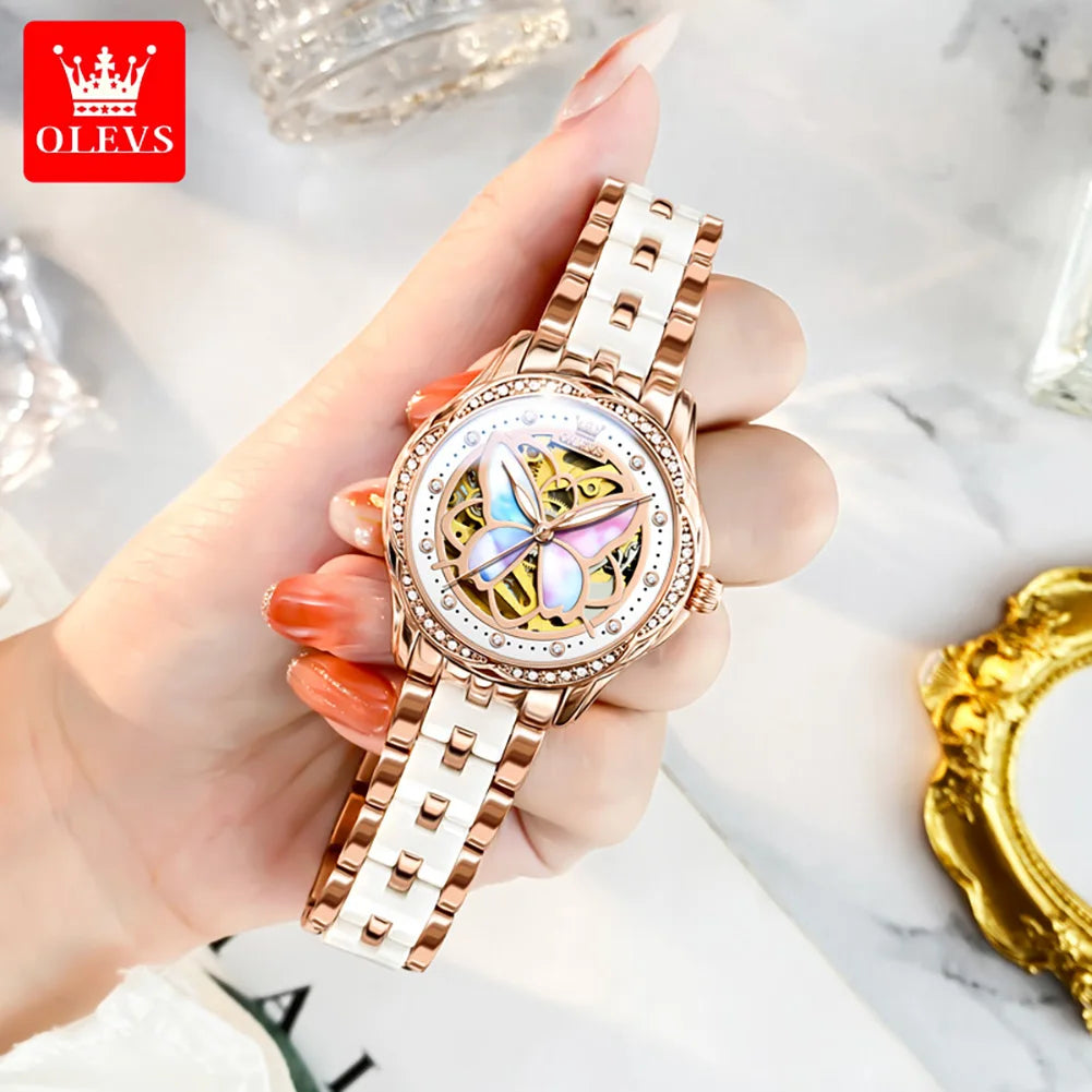 Top Brand Original Watches Diamond Waterproof Ladies Hand Clock