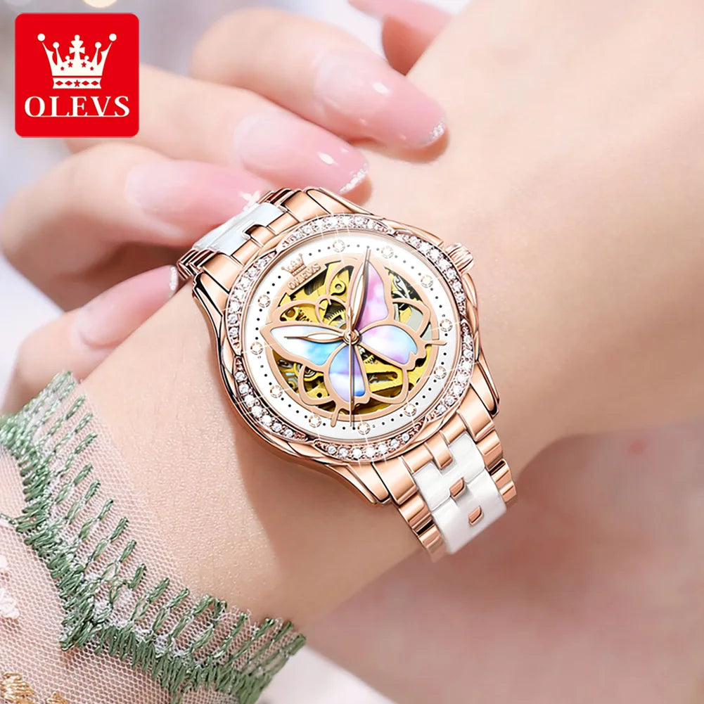 Top Brand Original Watches Diamond Waterproof Ladies Hand Clock