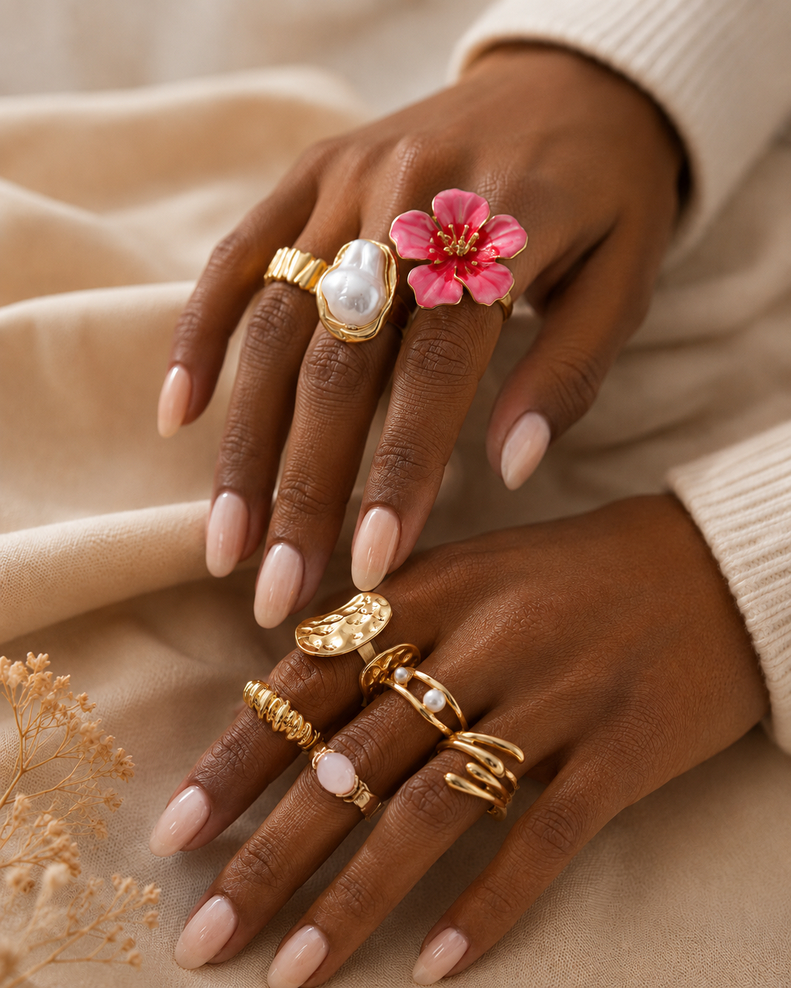 Flower Ring Set